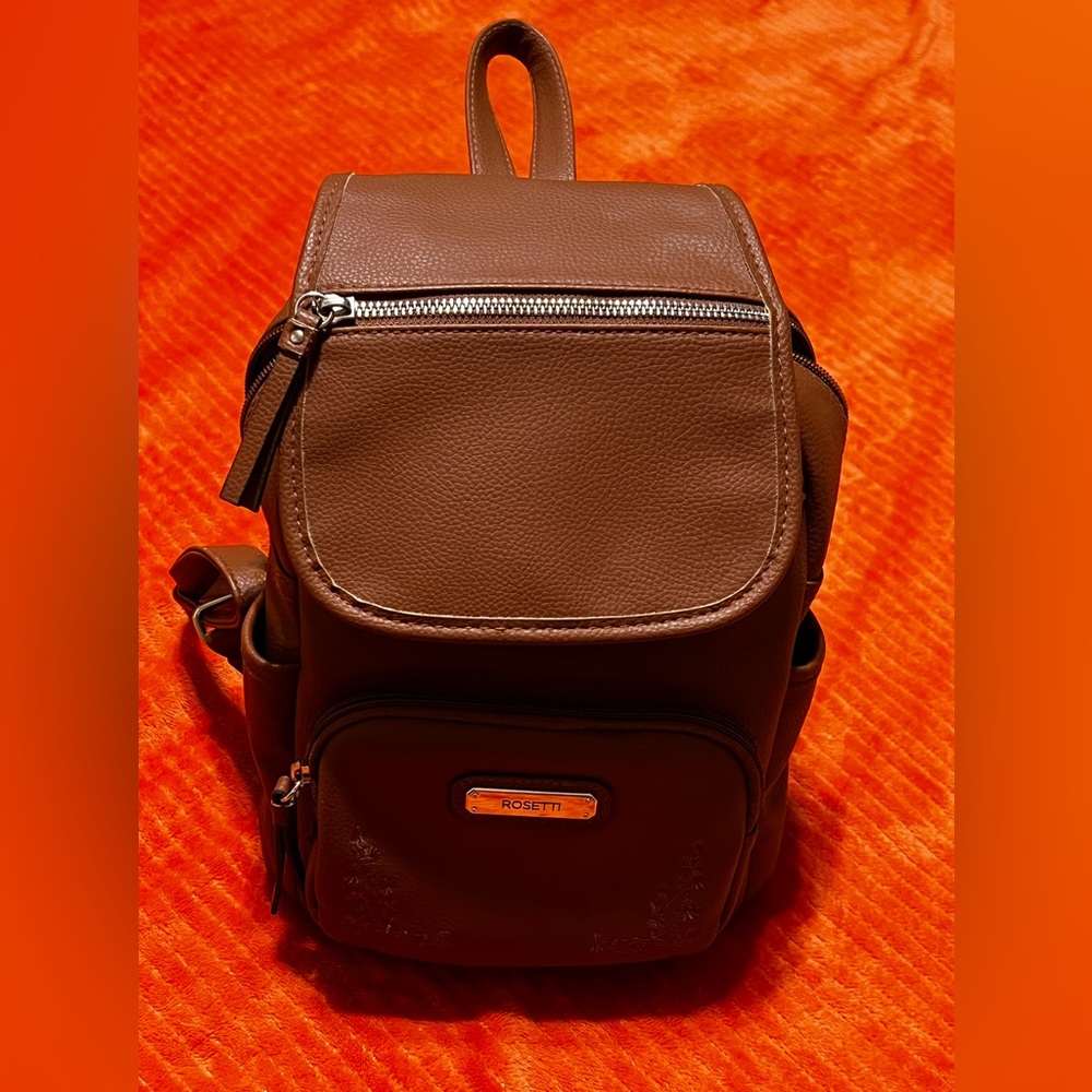 Rosetti Backpack Purse, Camel Colored